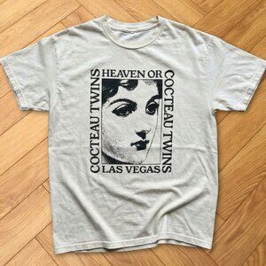 White Cocteau Twins Heaven Las Vegas Album Art Graphic Tee